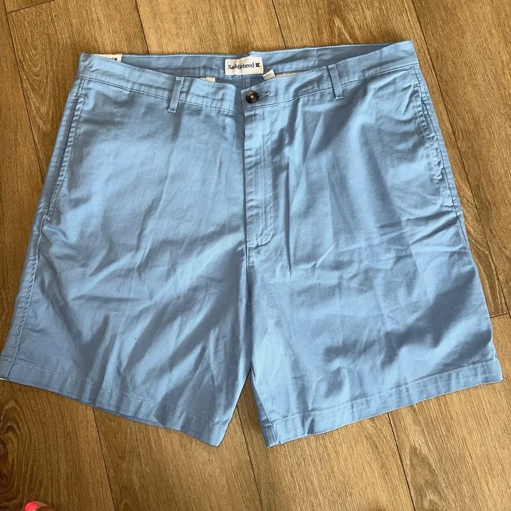 Saddlebred Men's Comfort Flex Flat Front Blue Lace Short Size: 38W 7